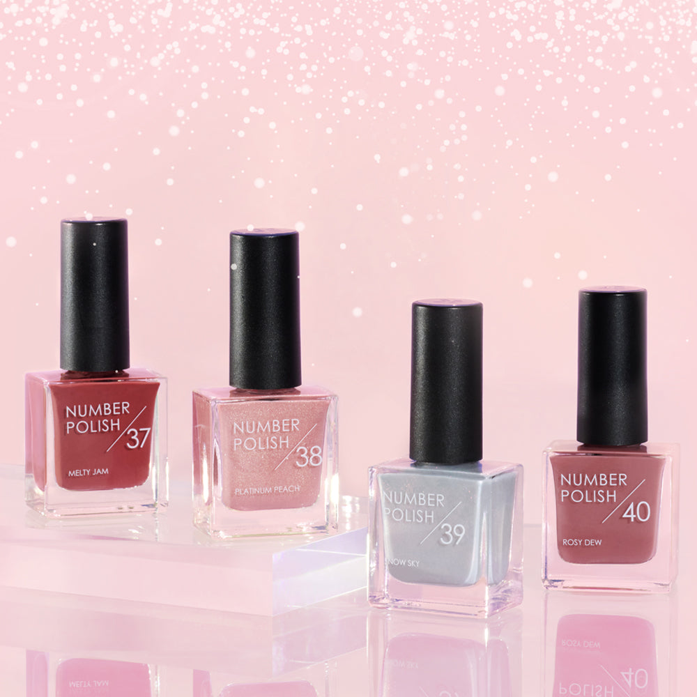 【NUMBER POLISH】うるうるとした血色感 優しく華やかなウィンターカラー