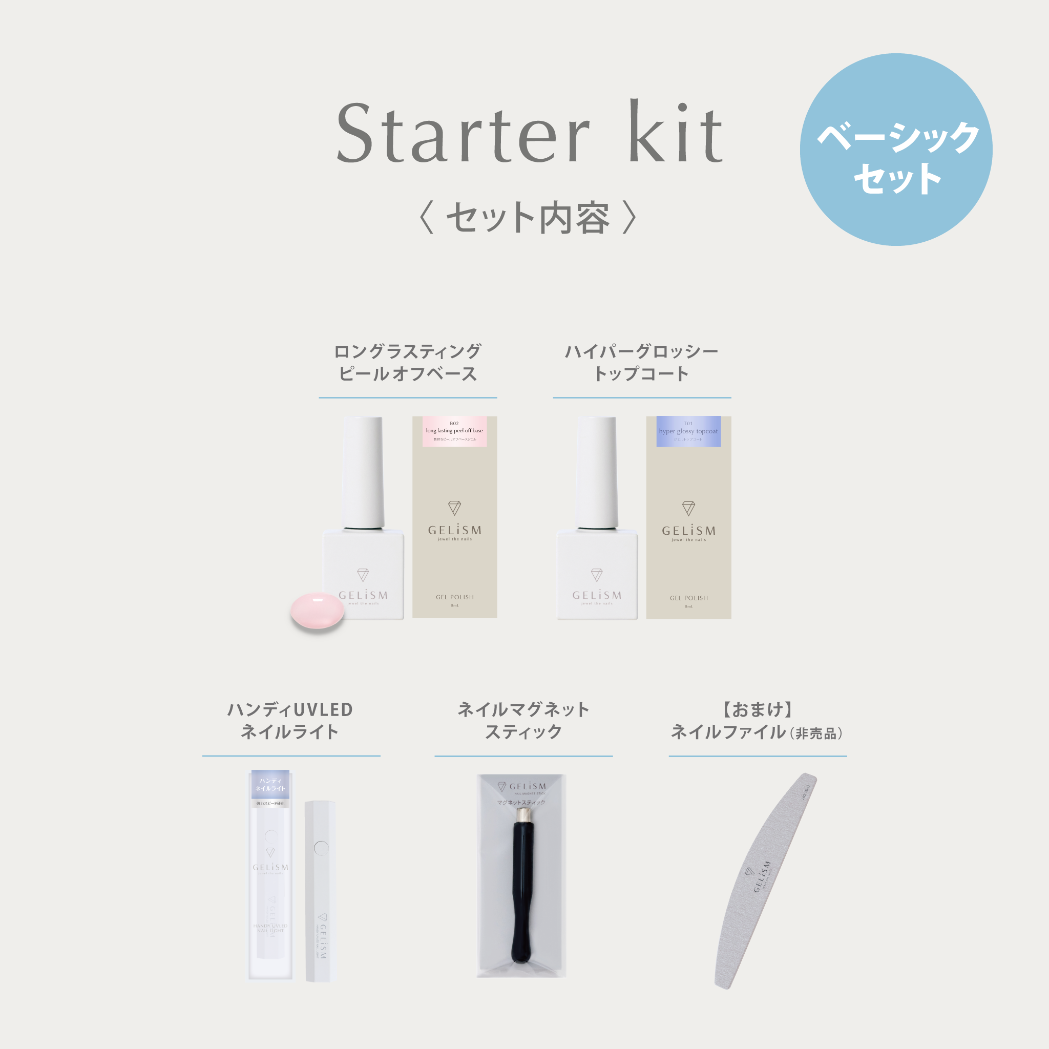 【7/7 公式EC限定発売】GELiSM ジェリズム スターターキット(ベーシックセット)